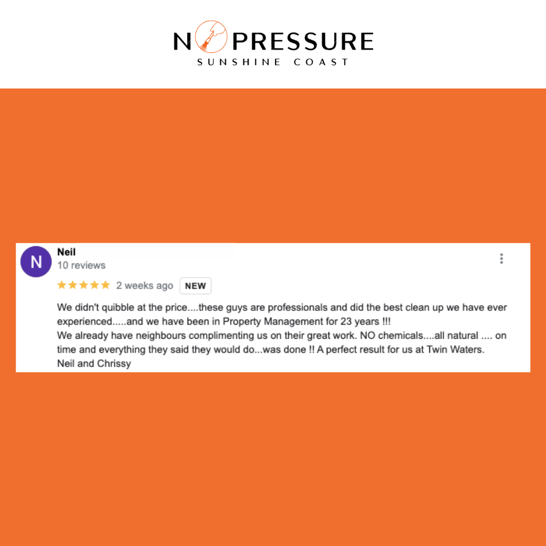 Five star Google review from Neil and Chrissy at Twin Waters